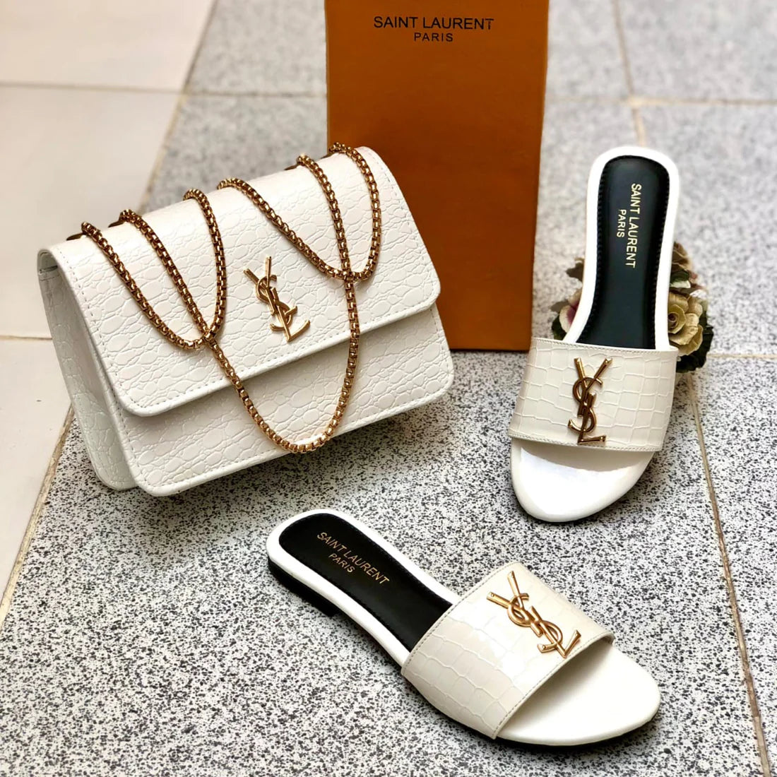 YSL Flat Sandals